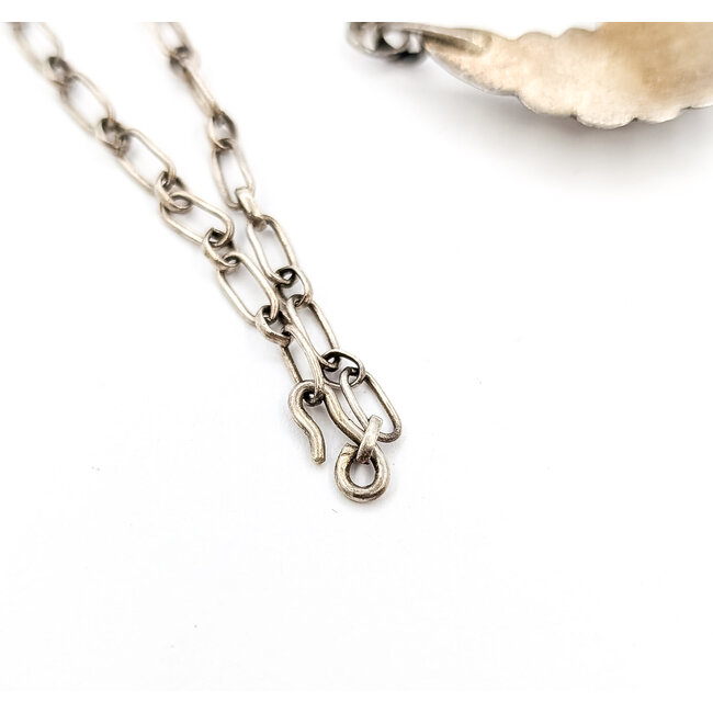 Necklaces Native "WD" Drop Feather Turquoise Sterling 20" 27.5g 226020033