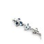 Pendant Dangle .05ctw Round Diamonds 2.5ctw Blue Topaz 14kw 1.55x.3" 1.9g 226020025