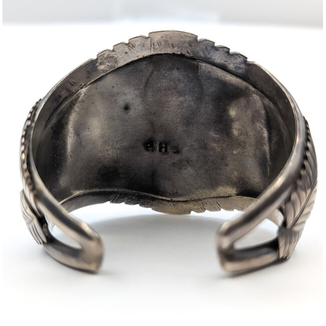 Bracelet Native "PH" Cuff Turquoise Sterling 2" 6.5" 64g 226020032