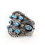 Bracelet Native "PH" Cuff Turquoise Sterling 2" 6.5" 64g 226020032