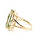 Ring Cocktail .50ctw Round Diamonds 10ct Green Quartz 14ky 22x14mm Sz8 8.55g 226020066