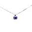 Pendant Drop .55ct Purple Amethyst 14kw 10x6mm 18" 1.73g 226020028