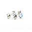 Earrings Stud 1.6ctw Sky Blue Topaz 14kw 11x6mm 2.58g 226020026