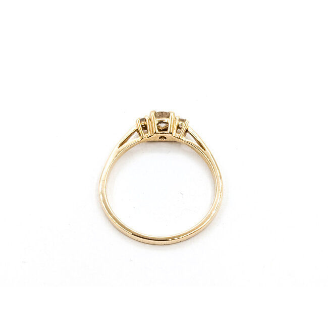 Ring 3-Stone .30ctw Round Diamonds 14ky 1.6mm Sz7.5 1.81g 126020055