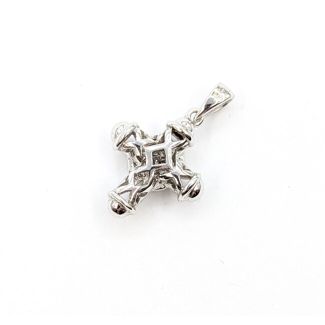 Pendant Cross .08ctw Bagguette Diamonds 14kw 22x14mm 2.07g 126020052