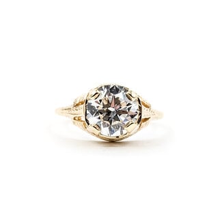 Ring Filigree 1.96ct Round Lab Grown Diamond IGI: 642449318 10ky Sz7 2.05g 126020002