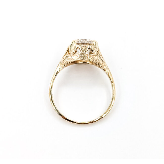 Ring Filigree 1.96ct Round Lab Grown Diamond IGI: 642449318 10ky Sz7 2.05g 126020002