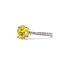 Ring Engagement 1.30ct Fancy Yellow Intense Lab Grown Diamond IGI: 595383832 0.5ctw Near Colorless Diamonds 18kw Sz4.75 3.2g 125120079