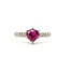 Ring 0.5ctw Round Diamonds GIA Report: 5231459752 1.3ct Red Ruby Platinum 2.2mm Sz7.25 5.68g 226020050