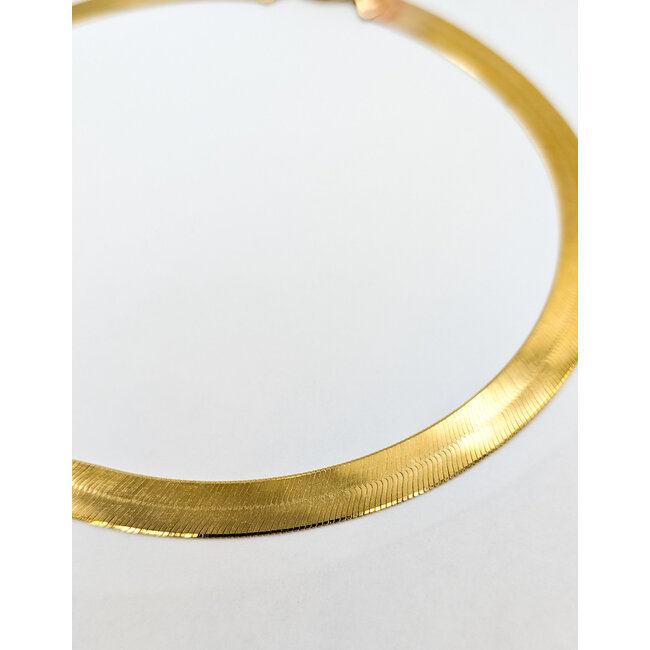 Necklace Herrinbone Lobster Clasp 10ky 9mm 17.5" 19.07g 226022006