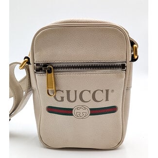 Crossbody Gucci Logo Zip Off-White Leather 126025029