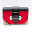 Crossbody Prada Cahier Saffiano Trimmed Calf Red & Black 126025027