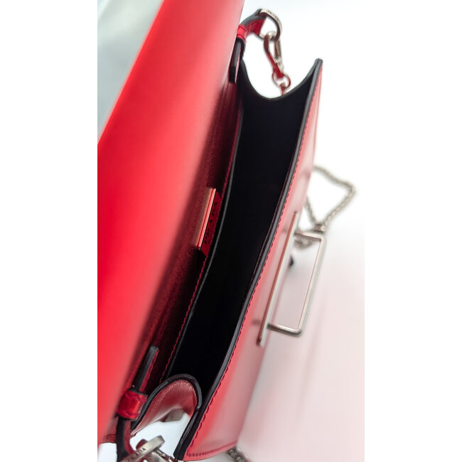 Crossbody Prada Cahier Saffiano Trimmed Calf Red & Black 126025027