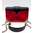 Crossbody Prada Cahier Saffiano Trimmed Calf Red & Black 126025027