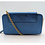 Wallet On Chain Prada Mini Bandoliera Saffiano Shine Denim Mordore 126025025