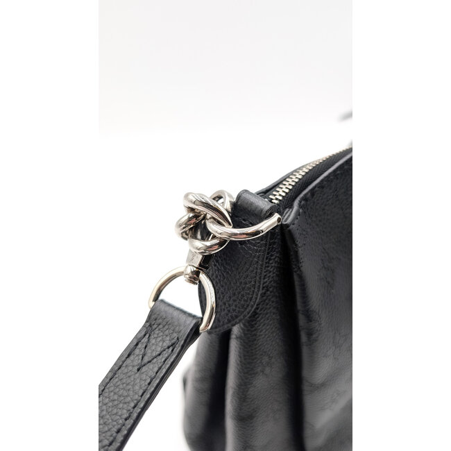 Handbag Louis Vuitton Babylone Mahina Chain 2-Way M51223 Black Leather 126025023
