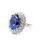 Ring Cocktail Double Halo 2.07ctw Round Diamonds GIA Report: 2235457240 9.6ct Bluish Violet Block "D" Tanzanite Platinum 22mm Sz7.25 12.5g 226030016
