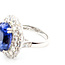 Ring Cocktail Double Halo 2.07ctw Round Diamonds GIA Report: 2235457240 9.6ct Bluish Violet Block "D" Tanzanite Platinum 22mm Sz7.25 12.5g 226030016
