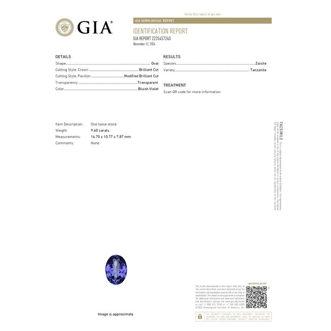 Ring Cocktail Double Halo 2.07ctw Round Diamonds GIA Report: 2235457240 9.6ct Bluish Violet Block "D" Tanzanite Platinum 22mm Sz7.25 12.5g 226030016