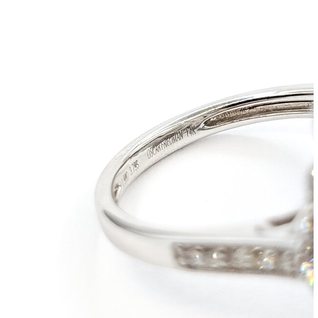 Ring Cocktail Milgrain 0.99ctw Round Diamonds GIA Report: 5232764898 3.79ct Blue Ceylon Sapphire 14kw 21mm Sz7 5.4g 226030020