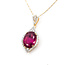 Pendant Drop Halo W/Chain 1.17ctw Round Diamonds GIA Report: 2235554669 11.93ct Pink Tourmaline 18ky & Plat 1.6x.75" 17" 12.86g 226030009