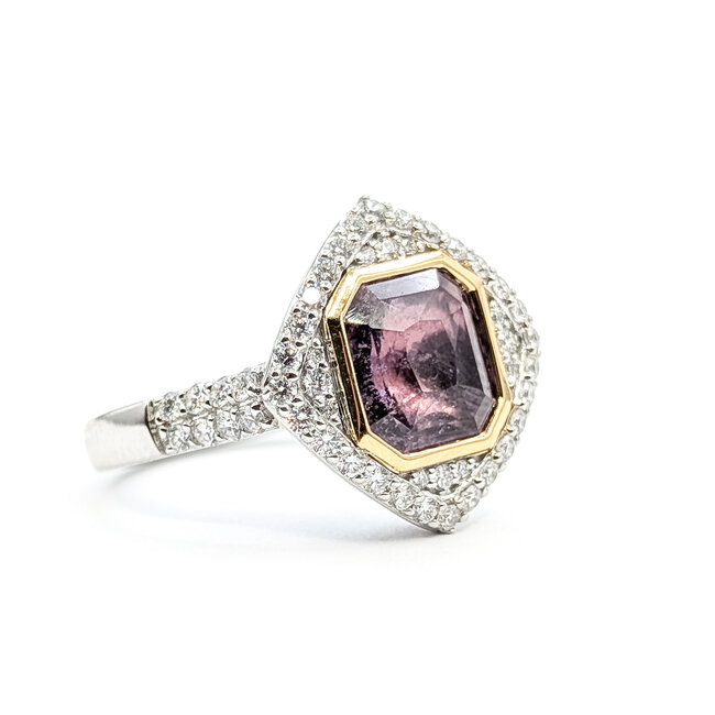 Ring Cocktail 0.66ctw Round Diamonds GIA Report: 5231837994 4.4ct No Heat Pink Sapphire Platinum 17mm Sz6.5 7.6g 226030031