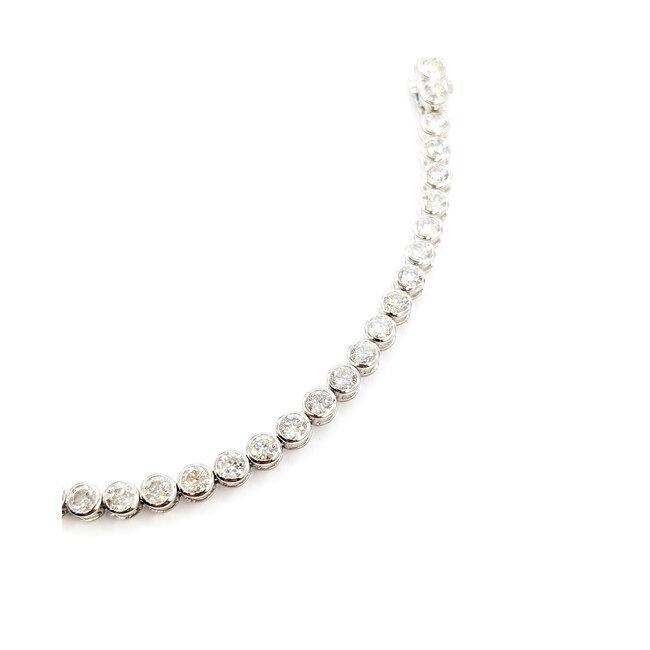 Bracelet Tennis 8.77ctw Round Diamonds 14kw 5mm 7.25" 10.6g 226030005