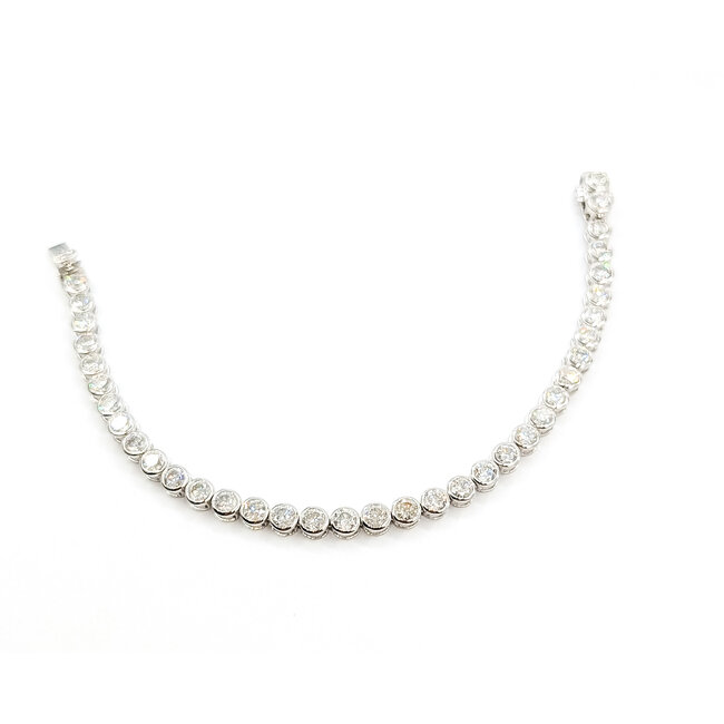 Bracelet Tennis 8.77ctw Round Diamonds 14kw 5mm 7.25" 10.6g 226030005