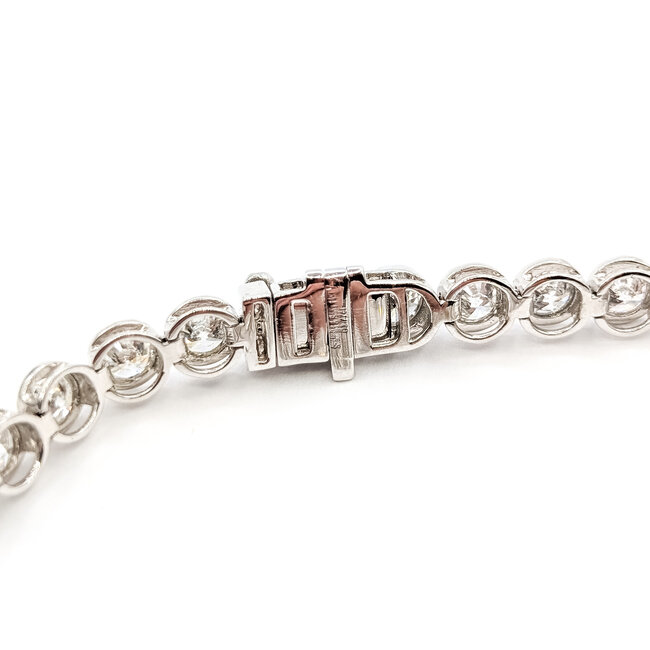 Bracelet Tennis 8.77ctw Round Diamonds 14kw 5mm 7.25" 10.6g 226030005