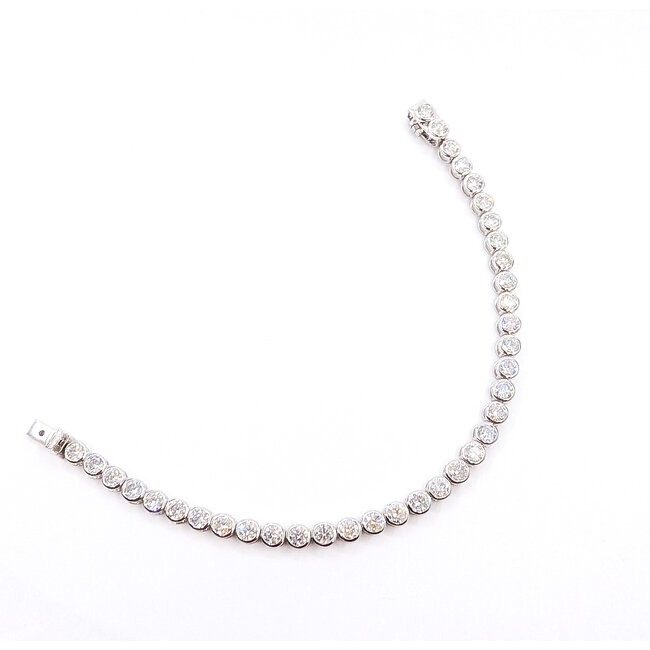 Bracelet Tennis 8.77ctw Round Diamonds 14kw 5mm 7.25" 10.6g 226030005