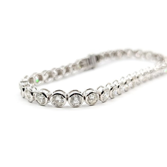 Bracelet Tennis 8.77ctw Round Diamonds 14kw 5mm 7.25" 10.6g 226030005