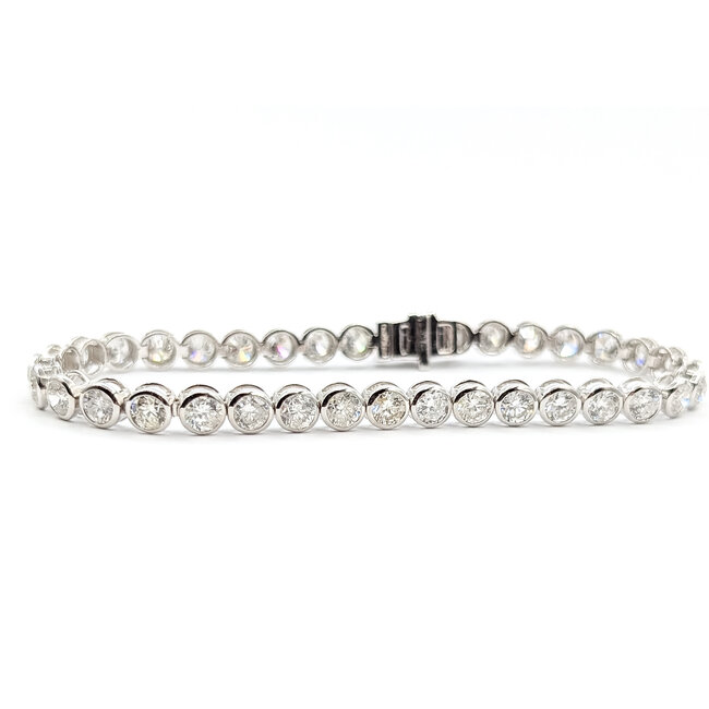 Bracelet Tennis 8.77ctw Round Diamonds 14kw 5mm 7.25" 10.6g 226030005
