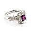 Ring Double Halo 0.52ctw Round Diamonds GIA Report: 2235837863 0.96ct Unheated Red Ruby Platinum 22mm Sz6.5 6.3g 226030033