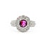 Ring Double Halo 0.52ctw Round Diamonds GIA Report: 2235837863 0.96ct Unheated Red Ruby Platinum 22mm Sz6.5 6.3g 226030033