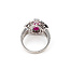 Ring Cocktail Milgrain 1.55ctw Round Diamonds GIA Report: 7235382212 4.62ct Red Mozambique Ruby Platinum 16mm Sz7 9.2g 226030015