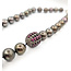 Necklace Strand 1.34ctw Round Diamonds 1.6ct Red Ruby 11-14mm Tahitian Pearls 14kt 16mm 20" 98.7g 226030007