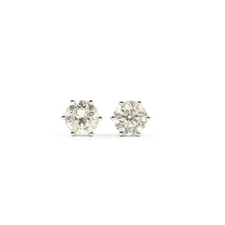 Earrings Stud 1.99ctw Round Diamonds 14kw 7.5mm 1.6g 226030006
