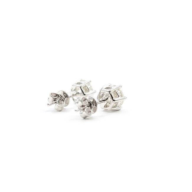 Earrings Stud 1.99ctw Round Diamonds 14kw 7.5mm 1.6g 226030006