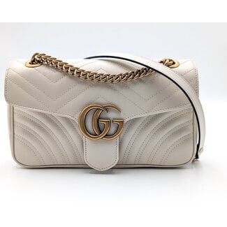 Handbag Gucci Marmont Medium Off-White Leather 126025030