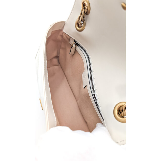 Handbag Gucci Marmont Medium Off-White Leather 126025030