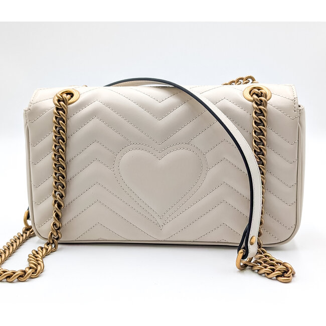 Handbag Gucci Marmont Medium Off-White Leather 126025030