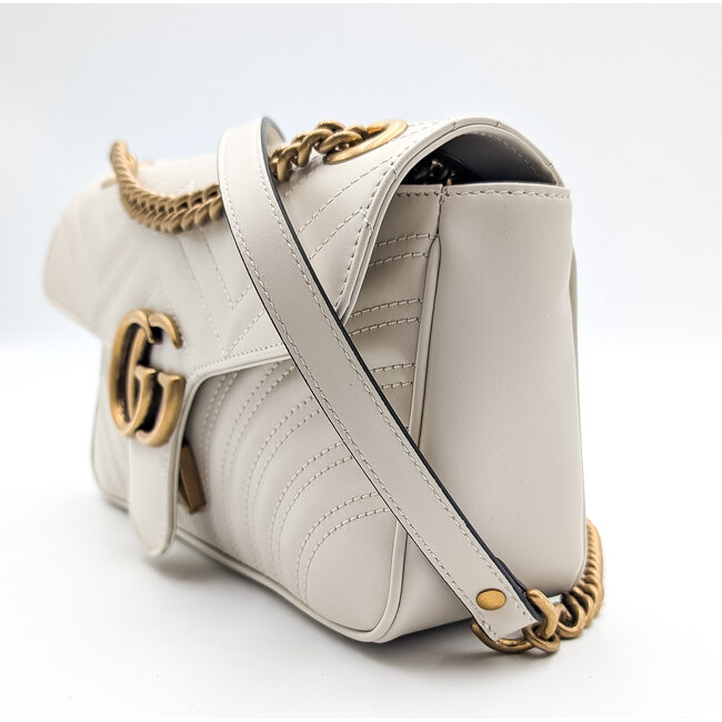 Handbag Gucci Marmont Medium Off-White Leather 126025030