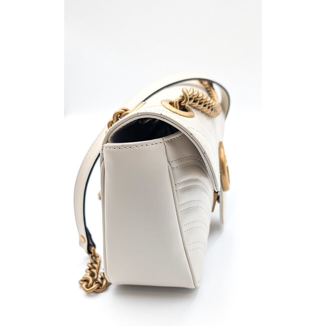 Handbag Gucci Marmont Medium Off-White Leather 126025030