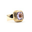 Ring Hammered 3.5ct Purple Amethyst 14ky 7.5mm Sz8 6.9g 226020071