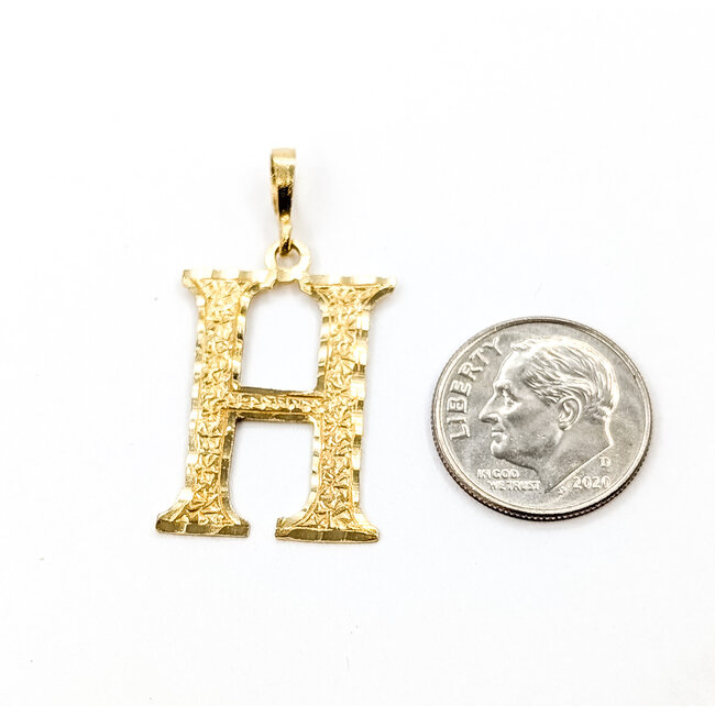 Pendant "H" Ribbons 10ky 1x.75" 1.8g 126022005