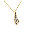 Pendant Waterfall W/Chain .33ctw Round & Baguette Diamonds 10ky 18" .75x.3" 3.19g 226020069