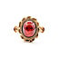 Ring Solitaire 10x8mm Red Glass 9ky 15mm Sz7.5 3.84g 226030002
