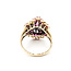 Ring Cluster .05ctw Round Diamonds 1.25ctw Red Rubies 14ky 17mm Sz5 4.1d0g 226030003