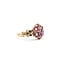 Ring Cluster .75ctw Red Synthetic Ruby 9ky 10mm Sz4.5 2.79g 226030001
