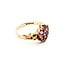 Ring Cluster .75ctw Red Synthetic Ruby 9ky 10mm Sz4.5 2.79g 226030001